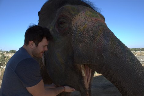 Mushkhan enjoying a good chin tickle!