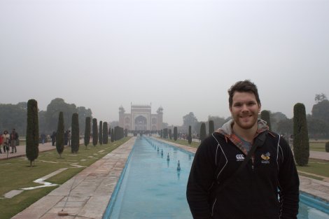 Lookin' back from the Taj.