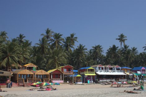 Plenty of beach huts all along the coast.