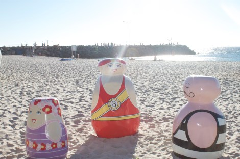 Russian dolls. In bathing suits.
