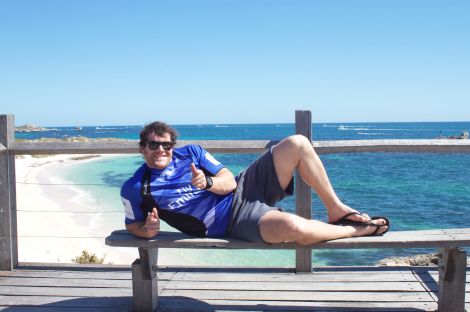 Making the most of the view are we Simon?