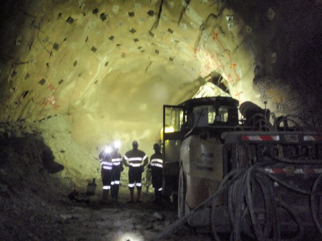 To give you an idea of scale... almost 1 km underground...